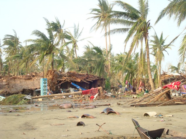 Scenes from the Irrawaddy delta which bore the brunt of Cyclone Nargis when it struck in May 2008