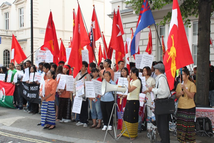 Demonstration Outside Germany Embassy