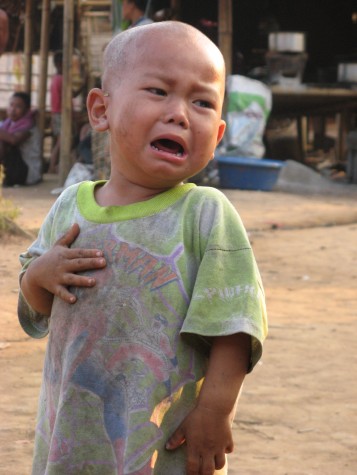 Refugee child in Thai-Burma border Camp.