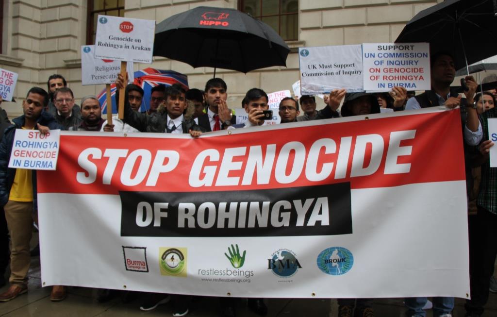 Burma election Rohingya protest London 5th November 2015 credit Burma Ca...