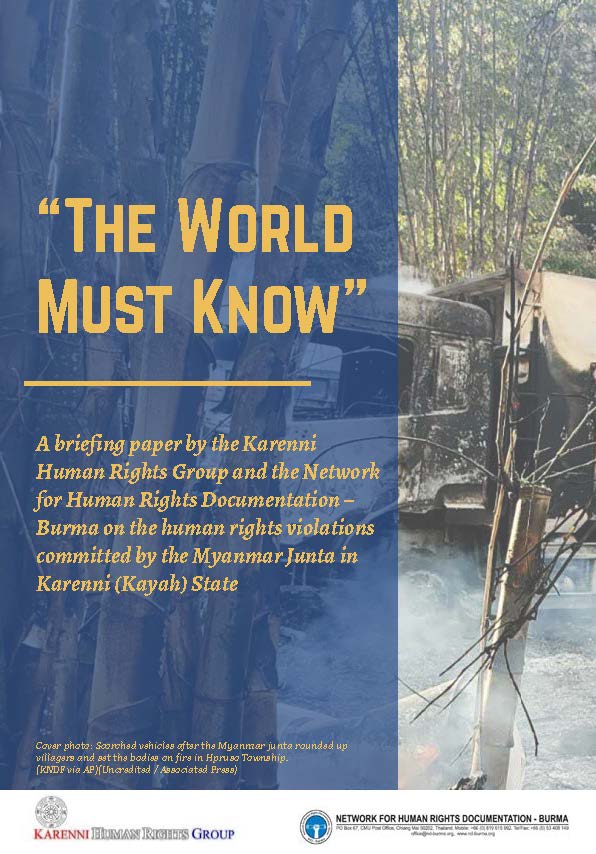 The world must know – human rights violations committed by the Myanmar junta in Karenni (Kayah) State