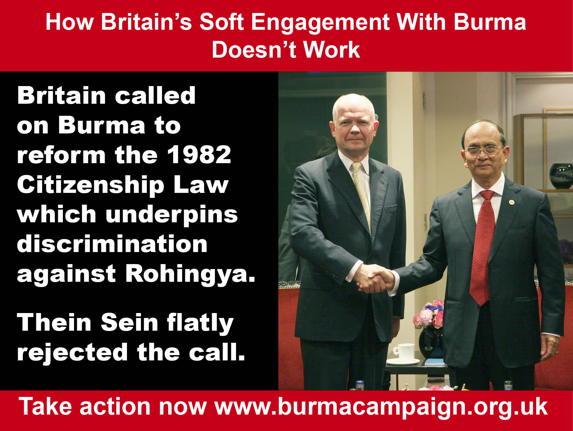 soft engagement doesn't work citizenship discrimination rohingya burma campaign UK